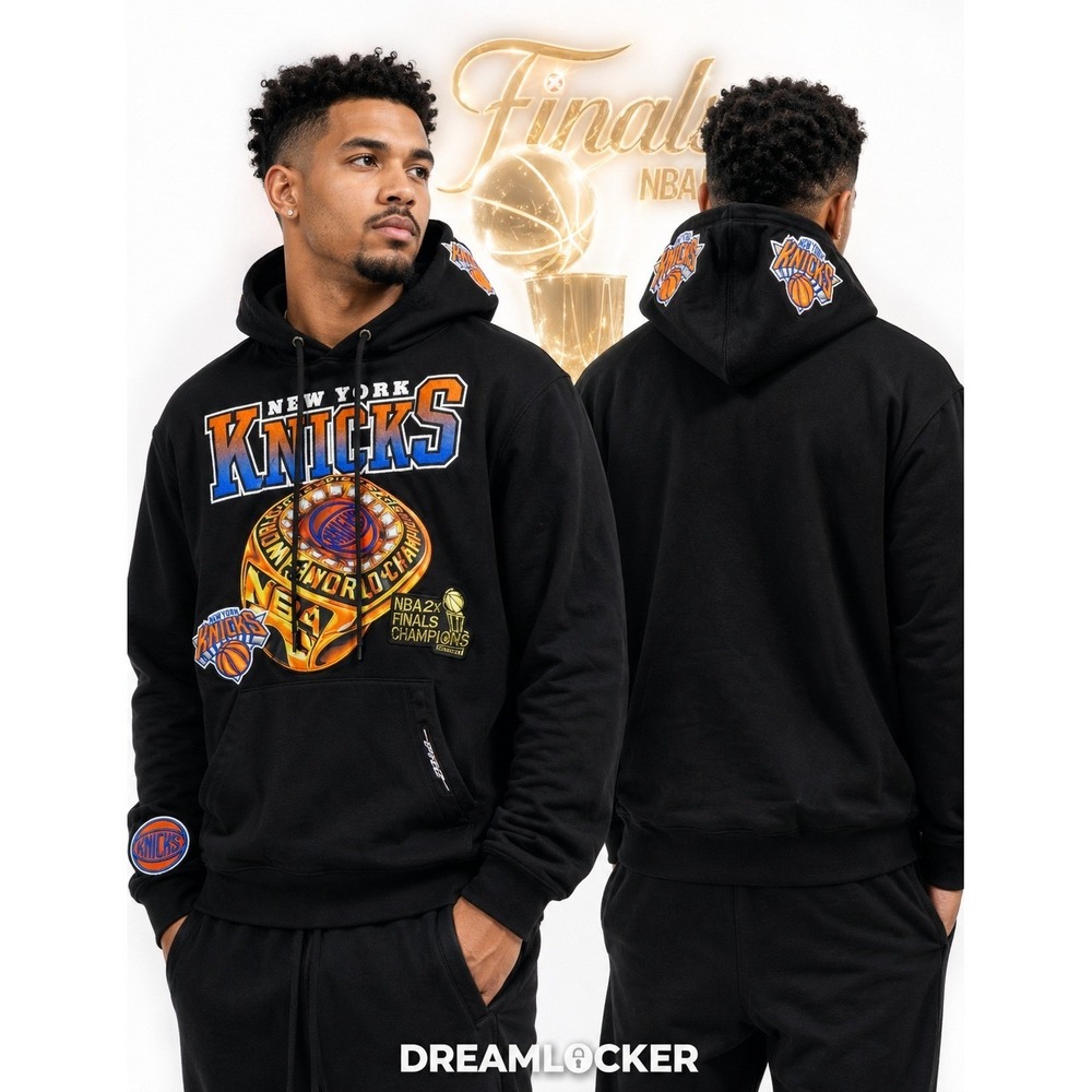 Pro Standard NY Knicks Finals Champions Hoodie Black Patch Embroidered Small NBA
